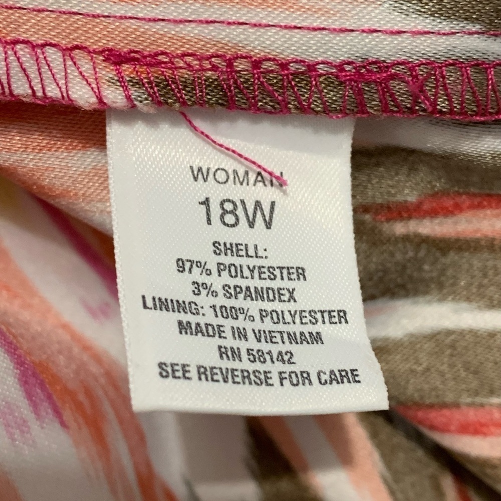 Roz & Ali Women Colorful Printed Dress sz 18W - Picture 5 of 8